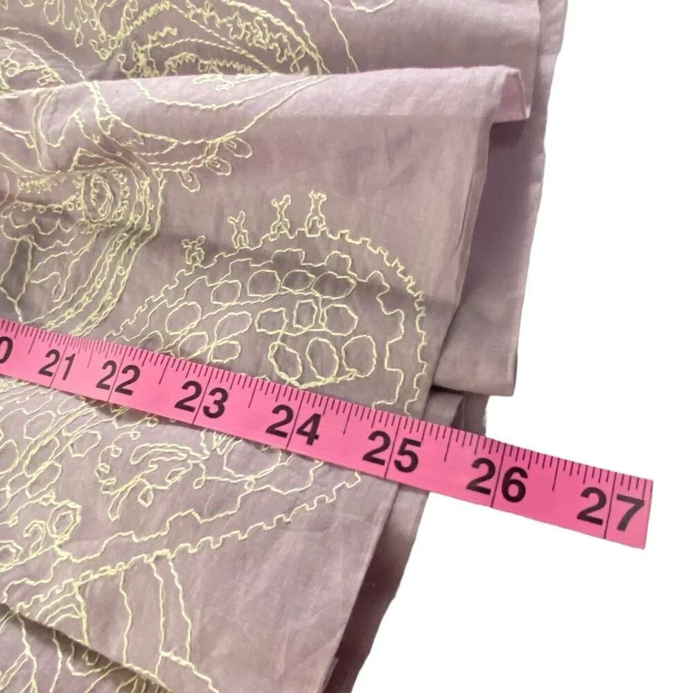 TALBOTS Women‎ A-Line Embroidered Full Skirt Sz 10 Light Lavender Modest 79-25